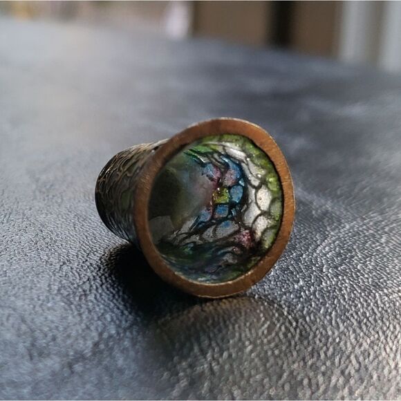Glass Mosaic Thimble - Picture 5 of 6